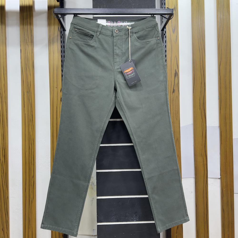 2017647Olive Basic Twill Pant