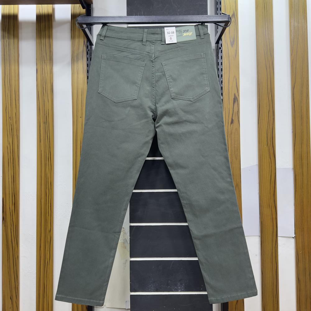 2017647Olive Basic Twill Pant